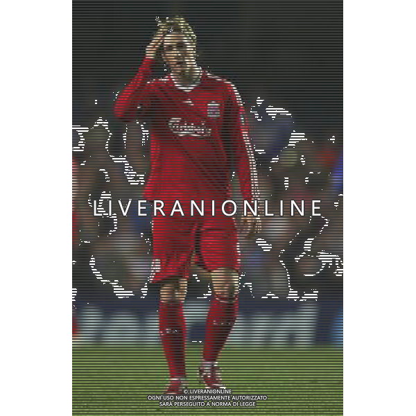 Fernando Torres of Liverpool is shown during the European Champion Clubs Cup Quarter Final Second Leg match between Chelsea and Liverpool at Stamford Bridge on April 14, 2009 in London, United Kingdom. © TOM DULAT - Talking Sport/Photoshot - ag. Aldo Liverani sas ITALY ONLY QUARTI DI FINALE DI CHAMPIONS LEAGUE