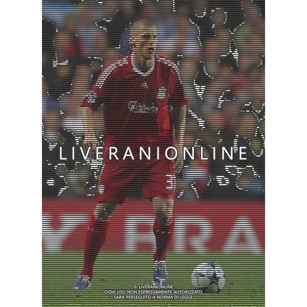 Martin Skrtel of Liverpool is shown during the European Champion Clubs Cup Quarter Final Second Leg match between Chelsea and Liverpool at Stamford Bridge on April 14, 2009 in London, United Kingdom. © TOM DULAT - Talking Sport/Photoshot - ag. Aldo Liverani sas ITALY ONLY QUARTI DI FINALE DI CHAMPIONS LEAGUE
