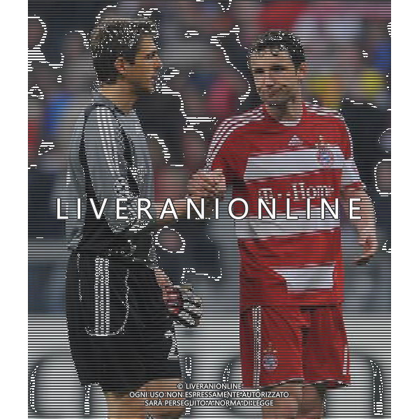 Champions League 2008/2009 Quarti di Finale - Ritorno Monaco - 14.04.2009 Bayern Monaco-Barcellona Nella Foto:VAN BOMMEL MARK-BUTT HANS JORG /Ph.Vitez-Ag. Aldo Liverani