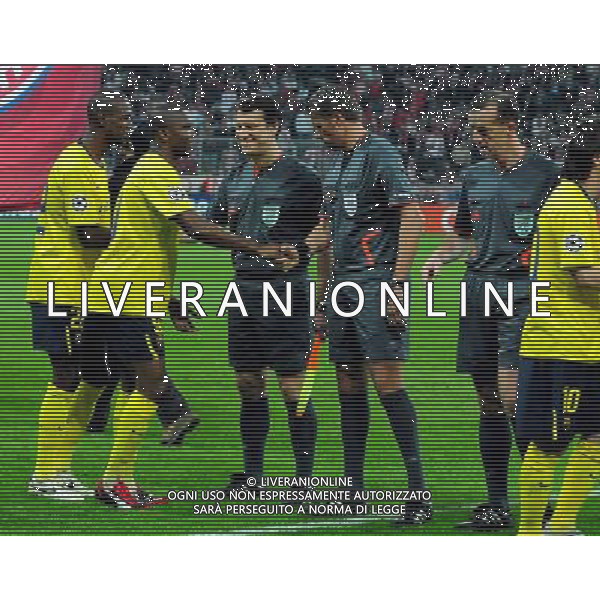 Champions League 2008/2009 Quarti di Finale - Ritorno Monaco - 14.04.2009 Bayern Monaco-Barcellona Nella Foto:ROSETTI ROBERTO-AYROLDI STEFANO-CALCAGNO PAOLO-ETO\'O SAMUEL /Ph.Vitez-Ag. Aldo Liverani