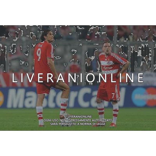 Champions League 2008/2009 Quarti di Finale - Ritorno Monaco - 14.04.2009 Bayern Monaco-Barcellona Nella Foto:TONI LUCA-RIBERY FRANCK /Ph.Vitez-Ag. Aldo Liverani