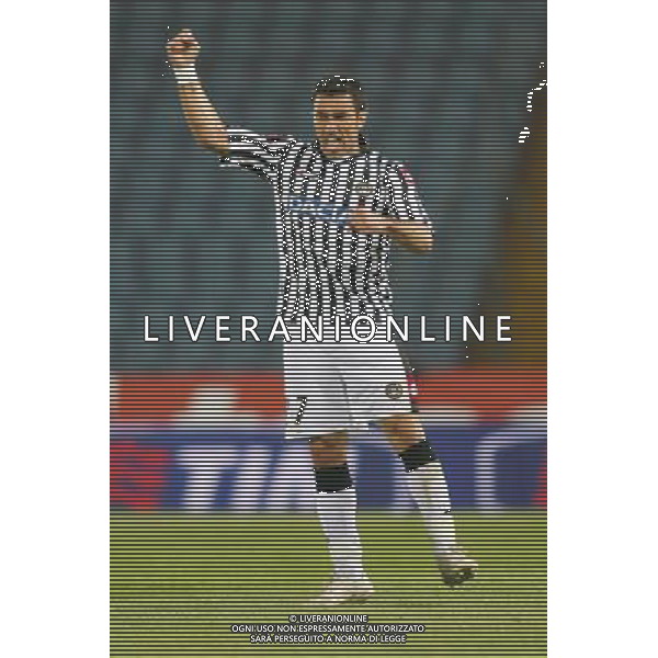 UDINE 16/04/2009 UDINESE WERDER BREMA COPPA UEFA ritorno QUARTI DI FINALE 2008/2009 CALCIO SPORT NELLA FOTO: l\'esultanza di fabio quagliarella dopo il gol PH.GARBUIO/ag aldo liverani sas