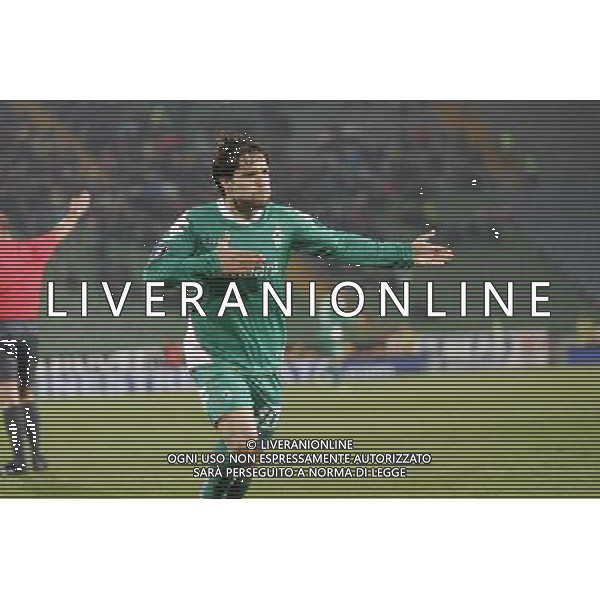 UDINE 16/04/2009 UDINESE WERDER BREMA COPPA UEFA ritorno QUARTI DI FINALE 2008/2009 CALCIO SPORT NELLA FOTO: l\'esultanza di diego ribas da cunha dopo il gol PH.GARBUIO/ag aldo liverani sas