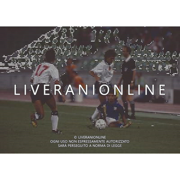 ARCHIVIO ITALIA - INGHILTERRA CALCIO MONDIALI ITALIA 90 STADIO SAN NICOLA DI BARI NELLA FOTO: ROBERTO BAGGIO - DAVID PLATT - DORIGO PH.ARCHIVIO AGENZIA ALDO LIVERANI SAS