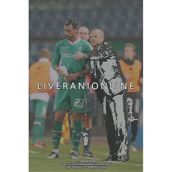 UDINE 16/04/2009 UEFA CUP QUARTER-FINAL 2ND LEG UDINESE-WERDER BREMEN NELLA FOTO:THOMAS SCHAAF DA INDICAZIONI A HUGO ALMEIDA FOTO PAOLA GARBUIO/AG.ALDO LIVERANI