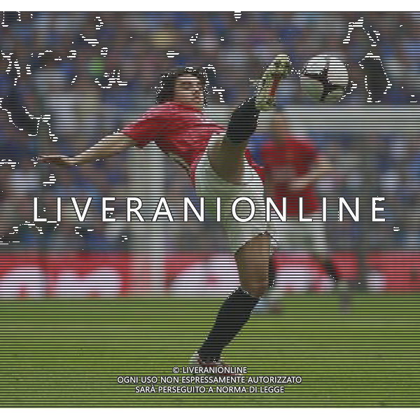 Manchester United\'s Fabio Da Silva . Everton v Manchester United, FA Cup Semi Final, Wembley Stadium 19/04/09. ph ag. aldo liverani sas only italy