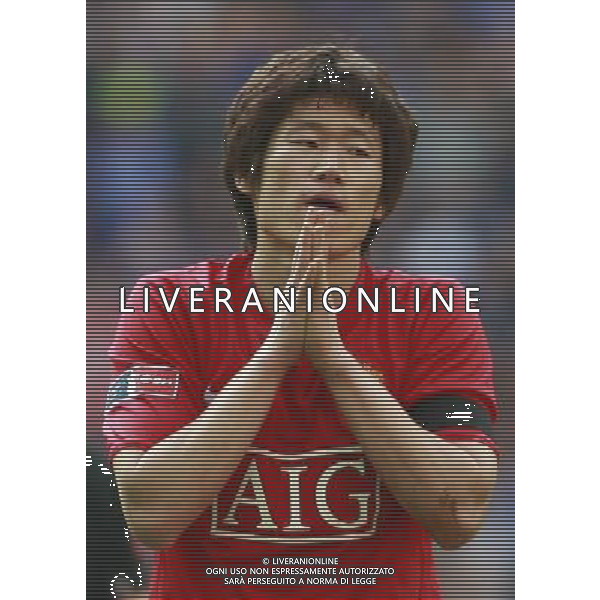 A dejected Ji-Sung Park. Everton v Manchester United, FA Cup Semi Final, Wembley Stadium 19/04/09. ph ag. aldo liverani sas only italy
