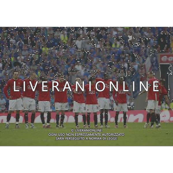 A dejected Rio Ferdinand as he walks back to his team mates after missing his penalty. Everton v Manchester United, FA Cup Semi Final, Wembley Stadium 19/04/09. ph ag. aldo liverani sas only italy