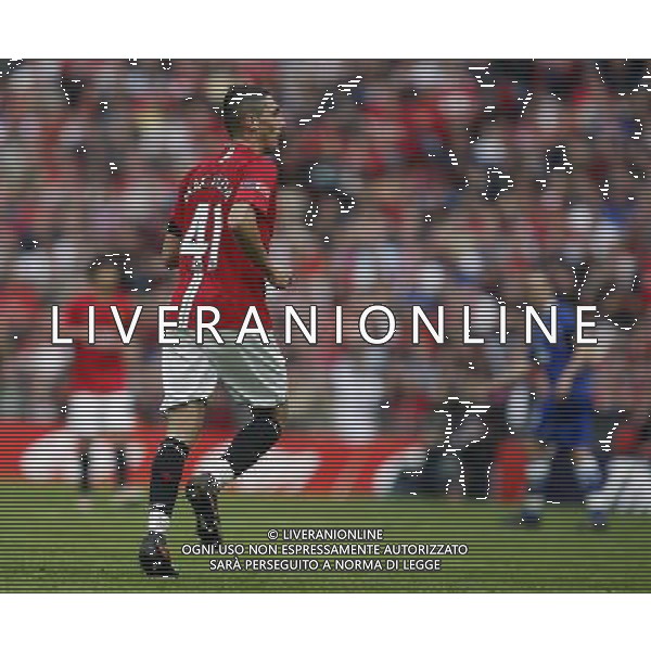 Federico Macheda of Manchester United: Manchester United vs Everton for the FA Cup Semifinal at Wembley Stadium in London on 18/04/2008. ph ag. aldo liverani sas only italy