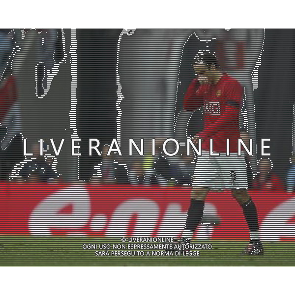 Dimitar Berbatov of Manchester United rues a penalty miss : Manchester United vs Everton for the FA Cup Semifinal at Wembley Stadium in London on 18/04/2008. ph ag. aldo liverani sas only italy