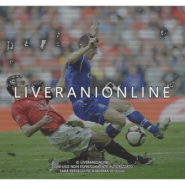 19/4/2009.WEMBLEY STADIUM.FA CUP SEMI FINAL.MANCHESTER UNITED V EVERTON.PITCH CUTS UP ph ag. aldo liverani sas only italy