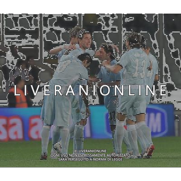 22-04-2009 Torino Sport-Calcio Juventus Lazio Coppa Italia Tim 2008\2009 Nella foto: Esultanza della lazio dopo il gol di Aleksandar Kolarov ©Alessandro Falzone\ PressPhoto - ag. Aldo Liverani sas