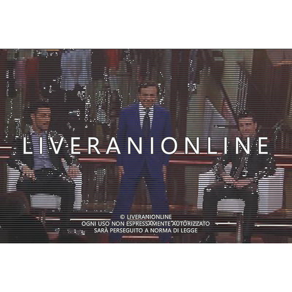 TRASMISSIONE TV: \' CHIAMBRETTI NIGHT\' NELLA FOTO: FABIO QUAGLIARELLA ( giocatore dell\'Udinese Calcio) - PIERO CHIAMBRETTI - ANTONIO DI NATALE ( giocatore dell\'Udinese Calcio) © ANTONIO SORANO - AG. ALDO LIVERANI SAS