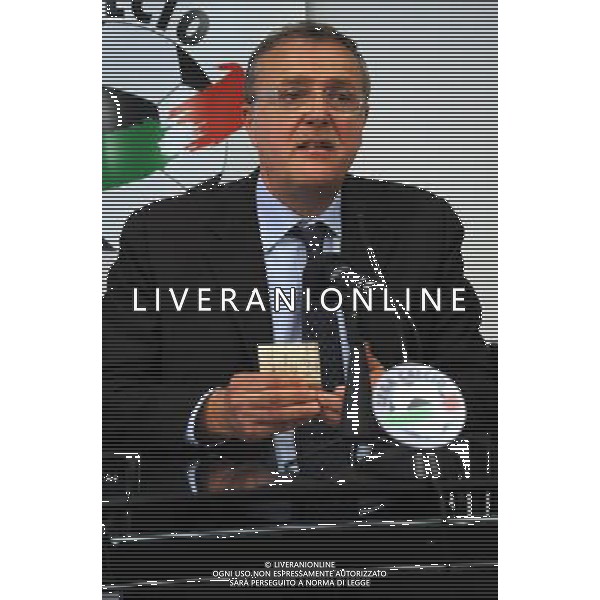 MILANO 30/4/2009 LEGA CALCIO VIA ROSELLINI ASSEMBLEA GENERALE LEGA CALCIO NELLA FOTO GIANFRANCO ANDREOLETTI (ALBINO LEFFE CALCIO E PRESIDENTE SERIE B) FOTO ROMANO/AG ALDO LIVERANI 