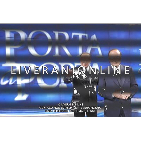ROMA, 5 MAGGIO 2009 PORTA A PORTA: BERLUSCONI NELLA FOTO: SILVIO BERLUSCONI - BRUNO VESPA AGENZIA ALDO LIVERANI SAS