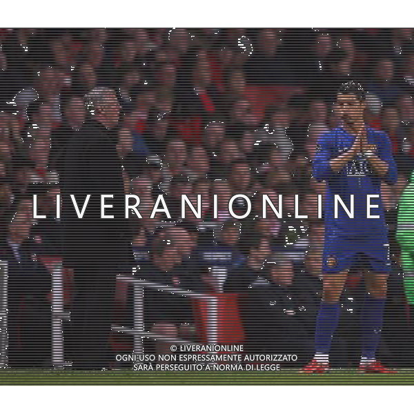 Cristiano Ronaldo of Manchester Unitedis substituted after his second goal by Sir Alex Ferguson Manager of Manchester United : Arsenal FC vs Manchester United for the Uefa Champions League Semifinale second Leg at the Emirates Stadium in London on 05/05/2009. Picture By Marc Atkins/IPS Photo Agency/Agenzia Aldo Liverani Sas - ITALY ONLY - English Premier and Football League images are only to be used in an editorial context, images are not allowed to be published on another internet site unless a licence has been obtained from DataCo Ltd +44 207 864 9121