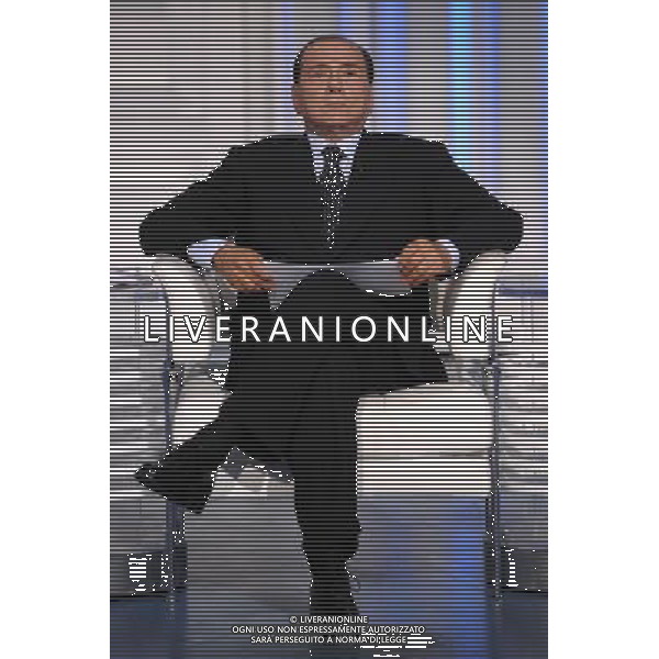 ROMA, 5 MAGGIO 2009 PORTA A PORTA: BERLUSCONI NELLA FOTO: SILVIO BERLUSCONI AGENZIA ALDO LIVERANI SAS