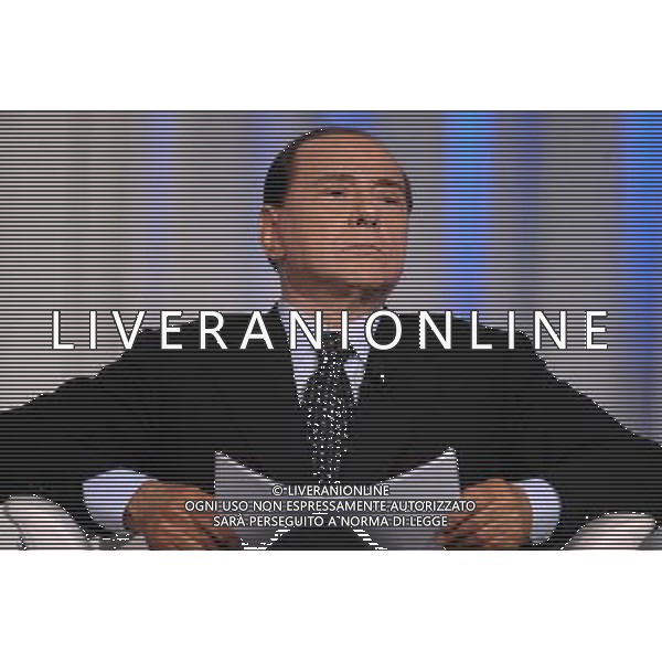ROMA, 5 MAGGIO 2009 PORTA A PORTA: BERLUSCONI NELLA FOTO: SILVIO BERLUSCONI AGENZIA ALDO LIVERANI SAS