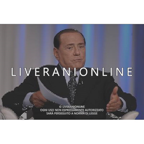 ROMA, 5 MAGGIO 2009 PORTA A PORTA: BERLUSCONI NELLA FOTO: SILVIO BERLUSCONI AGENZIA ALDO LIVERANI SAS