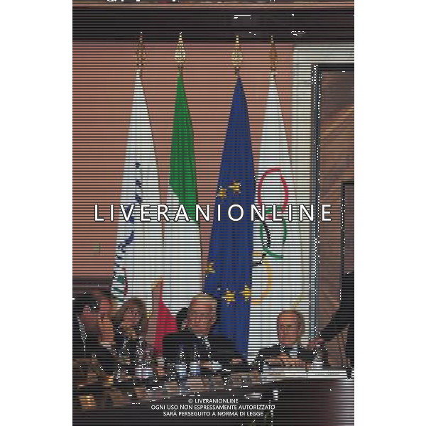 ROMA 06/05/2009 - GIANNI PETRUCCI RIELETTO PRESIDENTE DEL CONI NELLA FOTO: BANDIERE DEL CONI FOTO DI Fabrizio Corradetti-AG ALDO LIVERANI 