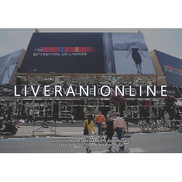 General Views of Cannes on the day before the opening of the 62nd Fesival de Cannes. Pictured: The front of the Festival de Palais with the poster for the 62nd Festival de Cannes. Cannes, France on Wednesday, May 13 2009. ©æIan Gavan/UPPA/Photoshot - Ag. Aldo Liverani sas ITALY ONLY