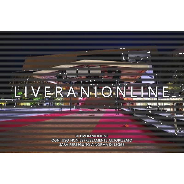 General Views of Cannes on the day before the opening of the 62nd Fesival de Cannes. Pictured: The front of the Festival de Palais with the red carpet being installed. Cannes, France on Wednesday, May 13 2009. ©æIan Gavan/UPPA/Photoshot - Ag. Aldo Liverani sas ITALY ONLY