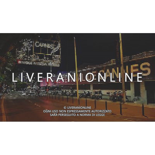 General Views of Cannes on the day before the opening of the 62nd Fesival de Cannes. Pictured: View of Cannes Film Festival Signs at night Cannes, France on Wednesday, May 13 2009. ©ÊIan Gavan/UPPA/Photoshot - Ag. Aldo Liverani sas ITALY ONLY