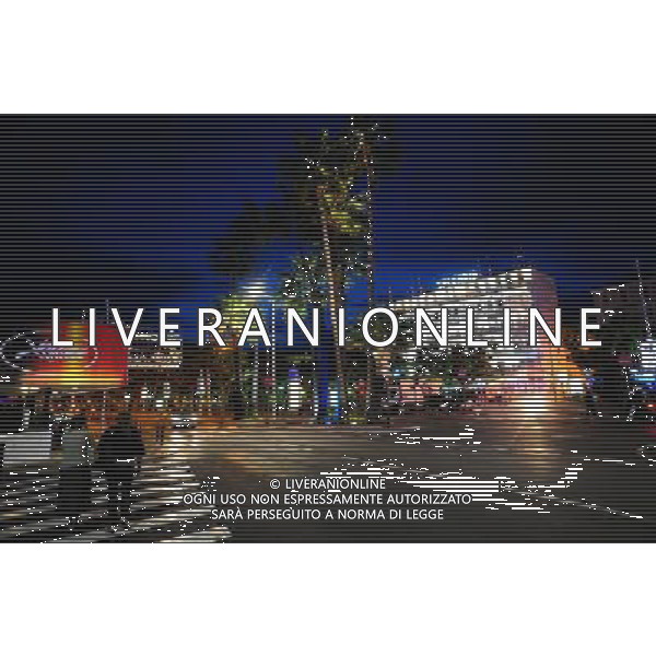 General Views of Cannes on the day before the opening of the 62nd Fesival de Cannes. Pictured: The Centre of Cannes at night. Cannes, France on Wednesday, May 13 2009. ©æIan Gavan/UPPA/Photoshot - Ag. Aldo Liverani sas ITALY ONLY
