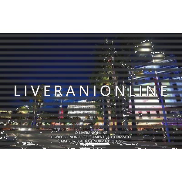 General Views of Cannes on the day before the opening of the 62nd Fesival de Cannes. Pictured: The Centre of Cannes at night. Cannes, France on Wednesday, May 13 2009. ©æIan Gavan/UPPA/Photoshot - Ag. Aldo Liverani sas ITALY ONLY