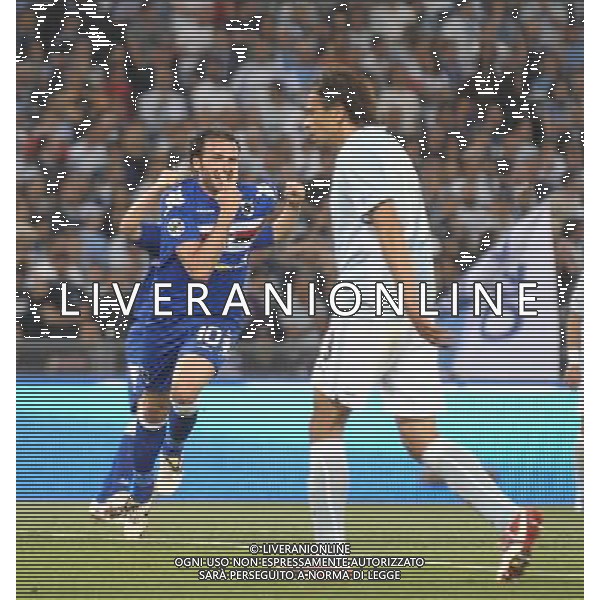 Roma - 13/05/2008 - Stadio Olimpico - TIM CUP 2008/2009 finale - Lazio vs Sampdoria - nella foto: Pazzini esulta dopo il pareggio ph. Corradetti / ag. Aldo Liverani Sas 