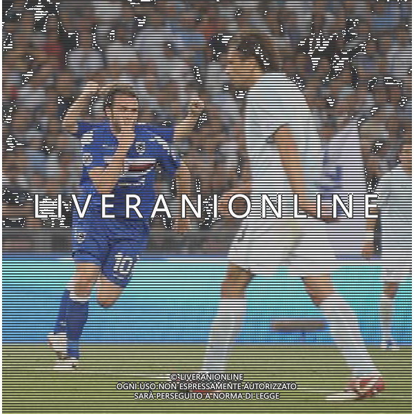 Roma - 13/05/2008 - Stadio Olimpico - TIM CUP 2008/2009 finale - Lazio vs Sampdoria - nella foto: Pazzini esulta dopo il pareggio ph. Corradetti / ag. Aldo Liverani Sas 