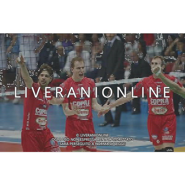 PIACENZA PALLAVOLO GARA 4 COPRA PIACENZA- ITAS TRENTO nella foto: esultanza COPRA PIACENZA © FILIPPO VENEZIA - AG. ALDO LIVERANI SAS