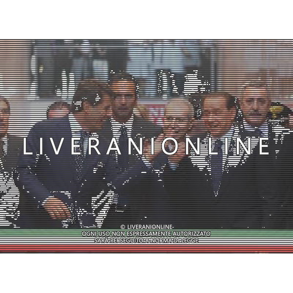 SAN DONATO 19 MAGGIO 2009 INAUGURAZIONE DELLA NUOVA ALA DEL POLICLINICO DI SAN DONATO. NELLA FOTO: PRESIDENTE SILVIO BERLUSCONI E GUIDO PODESTA\' PH FRANCESCO BONFANTI-AG ALDO LIVERANI