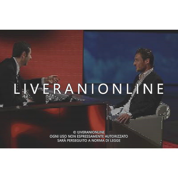 FABIO FAZIO -- FRANCESCO TOTTI TRASMISSIONE TV: \' CHE TEMPO CHE FA\' FOTO ANTONIO SORANO - AG. ALDO LIVERANI SAS