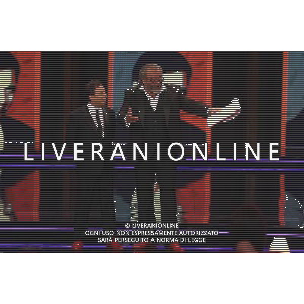 PIERO CHIAMBRETTI - DIEGO ABATANTUONO TRASMISSIONE TV: \' CHIAMBRETTI NIGHT\' - ULTIMA PUNTATA © ANTONIO SORANO - AG. ALDO LIVERANI SAS