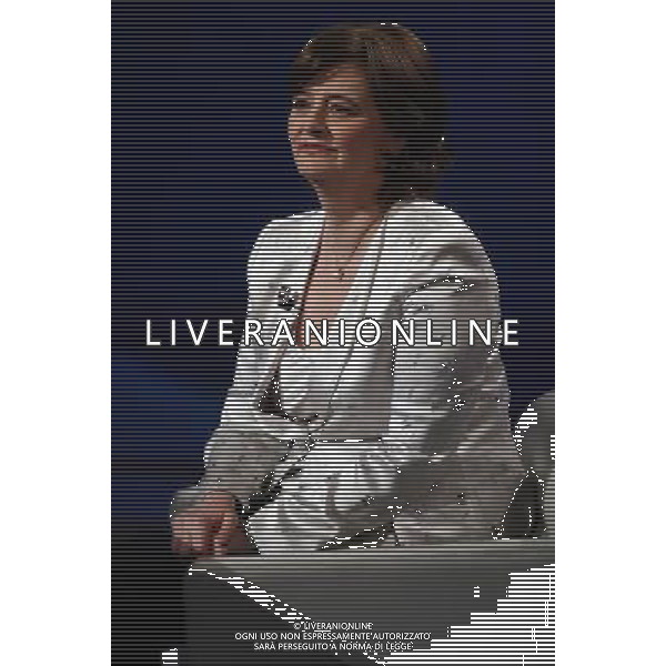 CHERIE BLAIR ( moglie ex Primo Ministro inglese Tony Blair) TRASMISSIONE TV: \' CHE TEMPO CHE FA\' © ANTONIO SORANO - AG. ALDO LIVERANI SAS