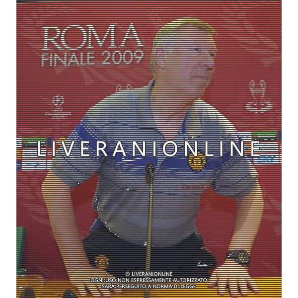 Conferenza Stampa del Manchester United Calcio per la finale di Champions League - Roma 26/05/2009 nella foto sir alex ferguson ph vitez/Agenzia Aldo Liverani sas