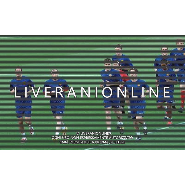 Allenamento del Manchester United Calcio per la finale di Champions League - Roma 26/05/2009 nella foto corsa di gruppo ph vitez/Agenzia Aldo Liverani sas
