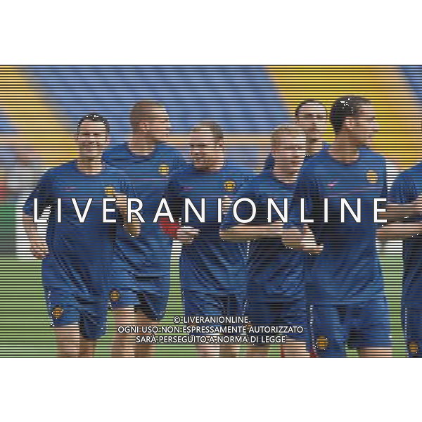 Roma - 26/05/2009 - Stadio Olimpico - Uefa Champions League Finale Roma 2009 - Allenamento del Manchester United - nella foto: corsa di gruppo ph. Corradetti / ag. Aldo LIiverani Sas
