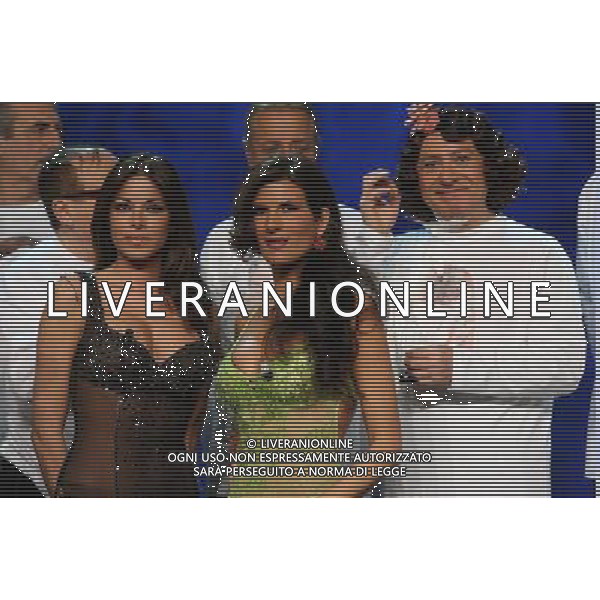 TRASMISSIONE TELEVISIVA\'A TORTE IN FACCIA\' NELLA FOTO AYDA YESPICA-PAMELA PRATI AG ALDO LIVERANI