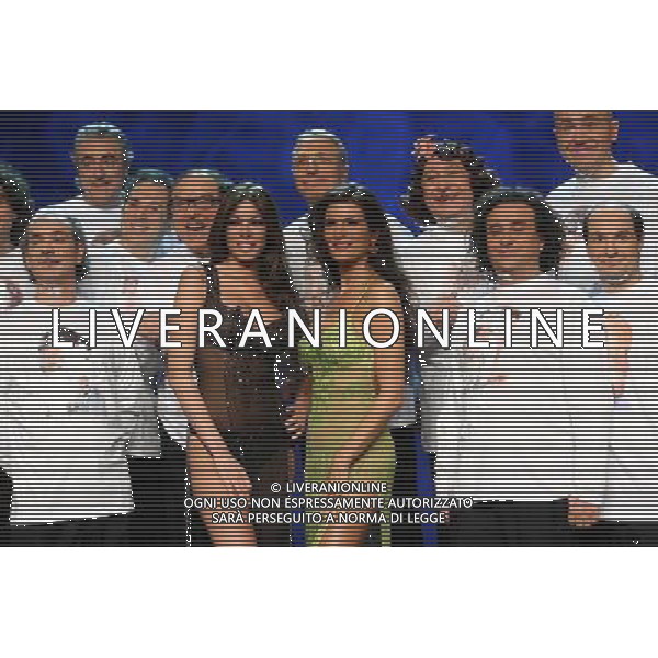 TRASMISSIONE TELEVISIVA\'A TORTE IN FACCIA\' NELLA FOTO AYDA YESPICA-PAMELA PRATI AG ALDO LIVERANI