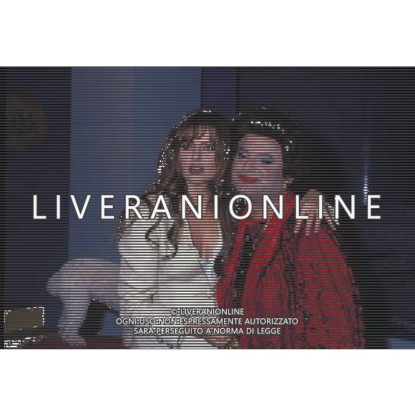 TRASMISSIONE TELEVISIVA\'STRISCIA LA NOTIZIA\' NELLA FOTO ALBA PARIETTI-MAURIZIO FERRINI AG ALDO LIVERANI