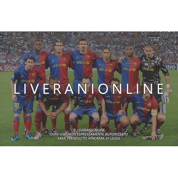 Champions League 2008/2009 Finale Roma - 27.05.2009 Barcellona-Manchester United Nella Foto: FORMAZIONE DEL BARCELLONA /Ph.Vitez-Ag. Aldo Liverani