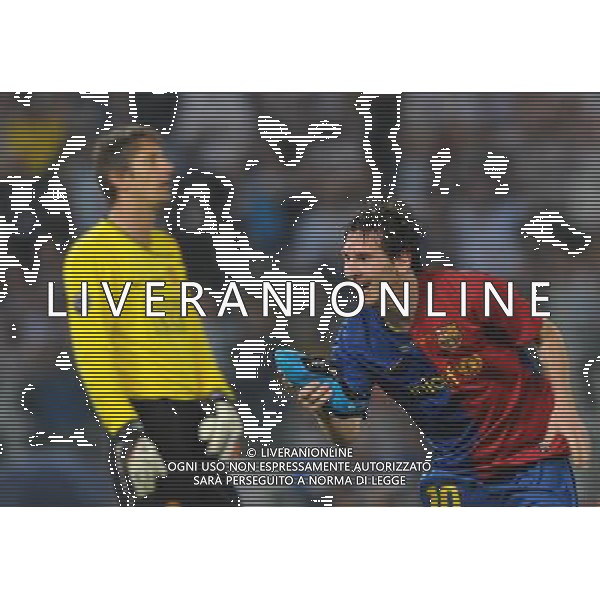 Champions League 2008/2009 Finale Roma - 27.05.2009 Barcellona-Manchester United Nella Foto: ESULTANZA DOPO IL GOL DI LIONEL MESSI /Ph.Vitez-Ag. Aldo Liverani