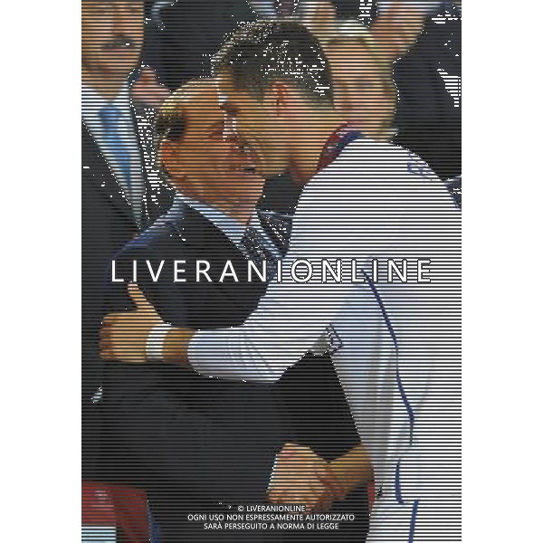 Champions League 2008/2009 Finale Roma - 27.05.2009 Barcellona-Manchester United Nella Foto:CRISTIANO RONALDO CON SILVIO BERLUSCONI /Ph.Vitez-Ag. Aldo Liverani