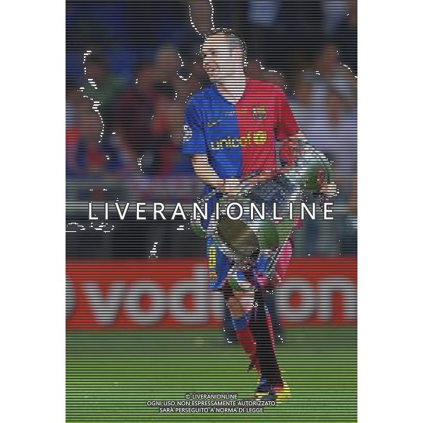 Champions League 2008/2009 Finale Roma - 27.05.2009 Barcellona-Manchester United Nella Foto:INIESTA CON LA COPPA /Ph.Vitez-Ag. Aldo Liverani