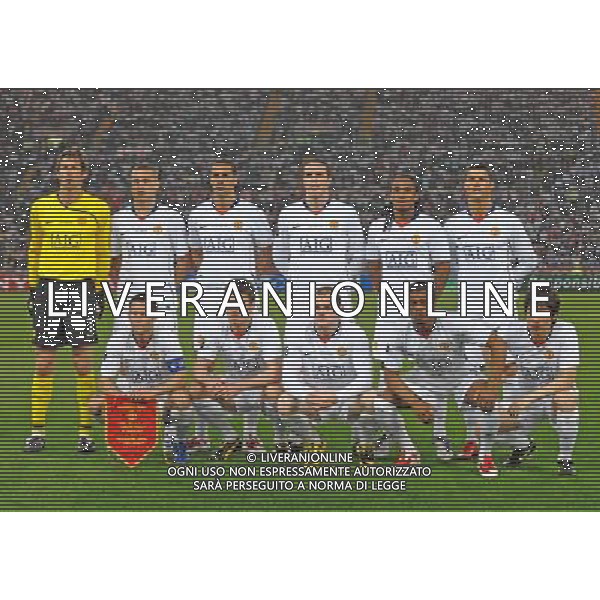 Roma - 27/05/2009 - Stadio Olimpico - Uefa Champions League Finale Roma 2009 - FC Barcellona vs Manchester United FC - nella foto: La formazione del Manchester United VAN DER SAR - VIDIC -FERDINAND - O\'SHEA - ANDERSON - CRISTIANO RONALDO - GIGGS - CARRICK ROONEY - EVRA - PARK JI-SUNG ph. Corradetti / ag. Aldo Liverani Sas