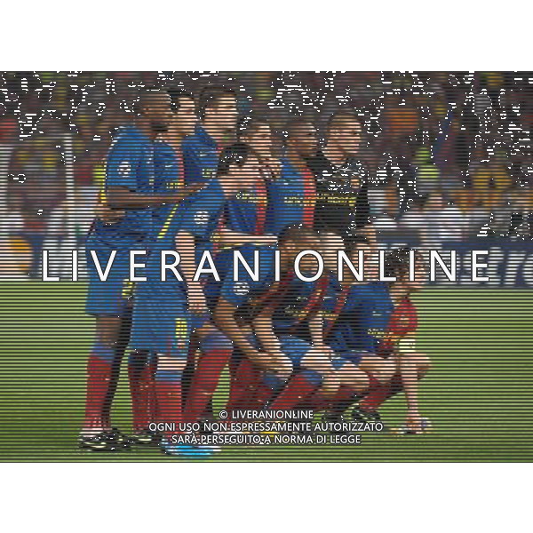Roma - 27/05/2009 - Stadio Olimpico - Uefa Champions League Finale Roma 2009 - FC Barcellona vs Manchester United FC - nella foto: La formazione del Barcellona ph. Corradetti / ag. Aldo Liverani Sas