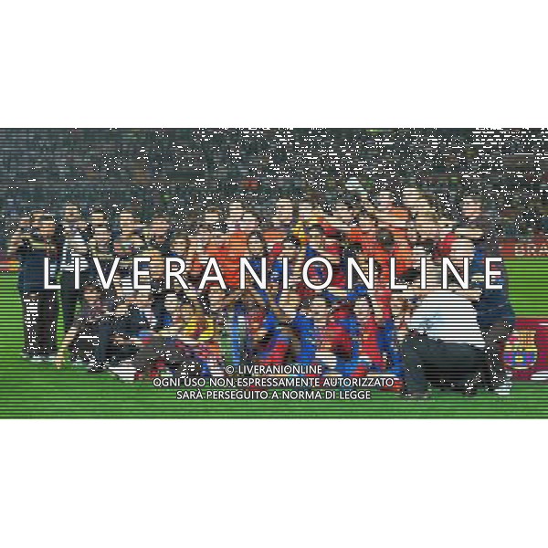 Champions League 2008/2009 Finale Roma - 27.05.2009 Barcellona-Manchester United Nella Foto:GIOCATORI DEL BARCELLONA CON LA COPPA /Ph.Vitez-Ag. Aldo Liverani