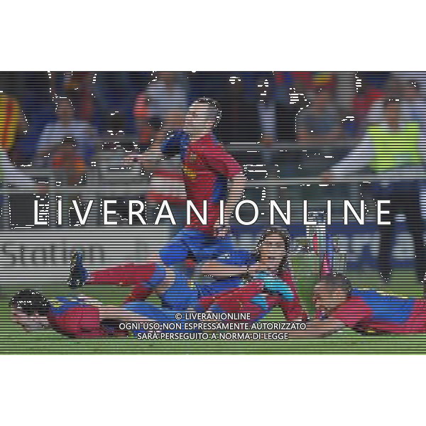 Champions League 2008/2009 Finale Roma - 27.05.2009 Barcellona-Manchester United Nella Foto:MESSI LIONES-INIESTA ANDRES-HENRY THIERRY /Ph.Vitez-Ag. Aldo Liverani